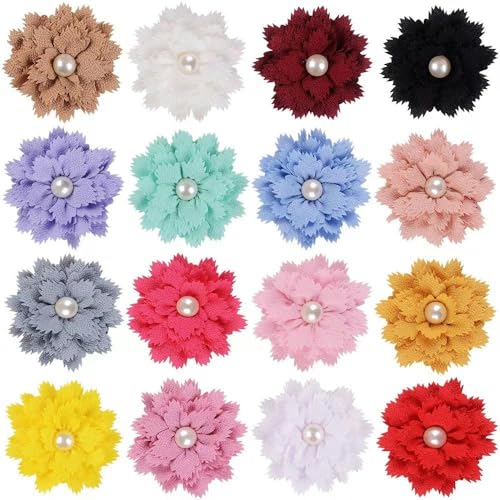 8 * 11 cm 10/20 stücke Rosa Perle Gold Chiffon Tuch Blume Anstecknadel Abzeichen Blume Corsage Satin Rose Blume/Rose Anstecknadel Brosche Pin Frauen Männer von ZAZUZU