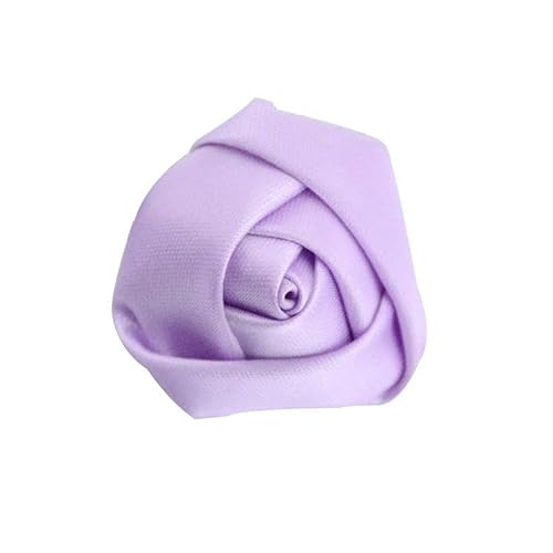 ZAZUZU 3,5 * 9 cm 10 Stück schwarze kleine goldene Satin-Blumen-Reversnadel-Abzeichen-Blumen-Corsage Satin-Blumen-/Rosen-Reversnadel-Brosche für Frauen Braut von ZAZUZU