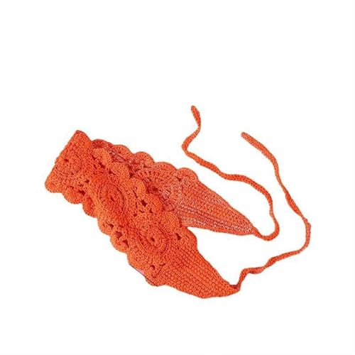 ZAZUZU Boho Square Vintage Häkelhaarbandana Haarschal Stirnbänder Häkelhaarband Kopftuch für Frauen Mädchen Schals von ZAZUZU