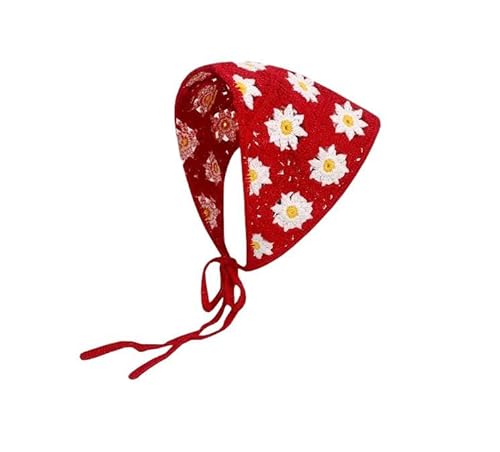 ZAZUZU Vintage Häkeln Haar Bandana Haar Schal Dreieck Stirnbänder Häkeln Haarband Kopftuch Für Frauen Kopf Schal Haar Dekoration von ZAZUZU