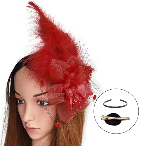 1920er Jahre Blumen Haarspange Für Frauen Flapper Kopfbedeckung Kopfbedeckung Für Party Elegante Feder Große von ZBIianxer