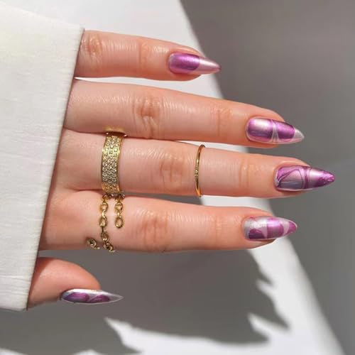 24 Stück Weihnachtsnägel Zum Aufdrücken Vollständige Abdeckungen Acrylnägel Mit Streifenmuster Zum Aufkleben Auf Den Nägeln Für Frauen Und Mädchen von ZBIianxer
