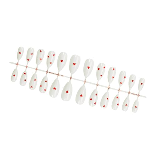 24pcs Press Auf Nägeln Mandelkleber Auf Nägeln Französische Gefälschte Nägel Designs Falsche Nägel Künstliche Nägel Geschenke Für Frauen Mädchen von ZBIianxer