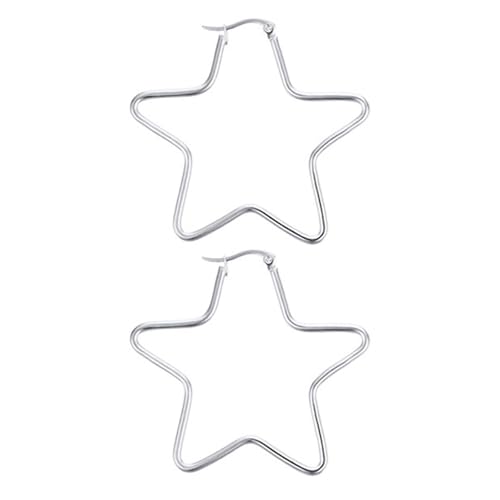 Einzigartige Fünf Punkte Star Ohrringe Stilvolle Gold Oder Stahlstar Ohrringe Perfekt Für Musikfestivals Und Versammlungen Trendige Frauen von ZBIianxer