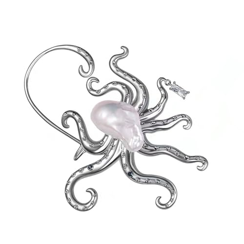 Einzigartige Tintenfische Ohrclip Mit Baroques Perlen Leichte Metalllegierungsohr Ohr Manschettenschmuck Für Frauenparty Outfit Fashion Forward Manschettendesign von ZBIianxer