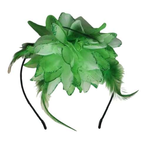 Gefiedertes Blumen Stirnband Für Frauen Und Mädchen Ästhetisches Karnevals Haarband Abendparty Fascinator Haarreif Für Frisur von ZBIianxer