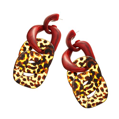 Geometrische Ohrringe Ohrschmuck Schmuck Leoparden Ohrringe Einzigartige Ohrhänger Acryltextur Pin Geschenk Für Modeliebhaber Acryl Leopard von ZBIianxer