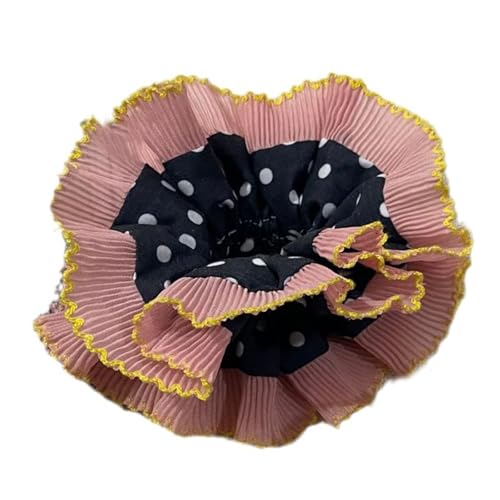 Gepunktete Spitzenverkleidung Haare Knackig Für Frauen Mädchen Mehrschichtiges Haar Elastizität Spitzenrunchies Französisch Hairtie Friseur Styling Tool von ZBIianxer