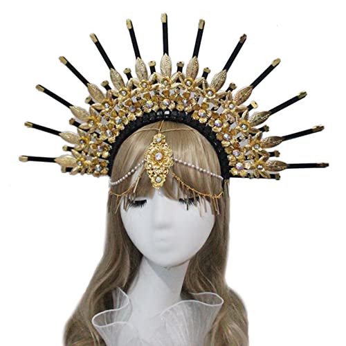 Haarreif mit Perlen für Cosplay-Accessoires mit Strasssteinen von ZBIianxer