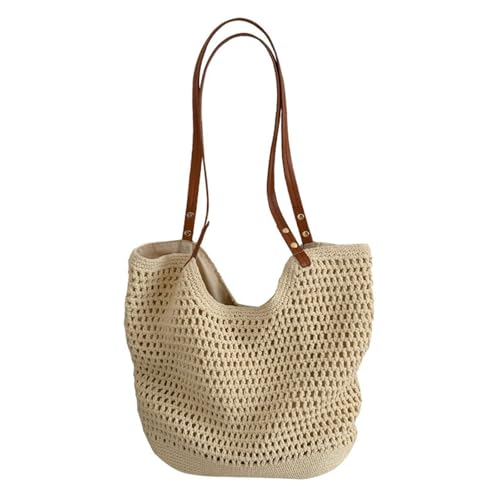 Modische Bucket Bag Essential Baumwollseil Schulterhandtasche Strandtaschen Für Den Urlaub Mit Geräumigen Fächern Modische Bucket Bag Essential Baumwollseil Schulterhandtasche Strandtaschen Für Den Urlaub Mit Geräumigen Fächern von ZBIianxer