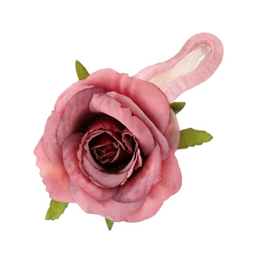 Rose Blumenhaarclip Starke Kieferklaue Für Frauen Gril Elegante Kopfbedeckung Ideal Für Hochzeitsstrand Und Tägliche Verwendung von ZBIianxer