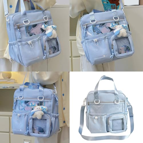 Rucksack Mit Großer Kapazität Transparenter Schulbeutel Daypack Schulter Crossbody Tasche Casual Rucksack Notebook Tasche Handtasche von ZBIianxer