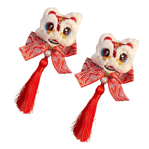 Stilvolle Haarnadel Pompoms Neujahr Glocken Perlen Kopfbedeckungen Clip Elegant Bowknot Haarclips Foto Requisiten von ZBIianxer