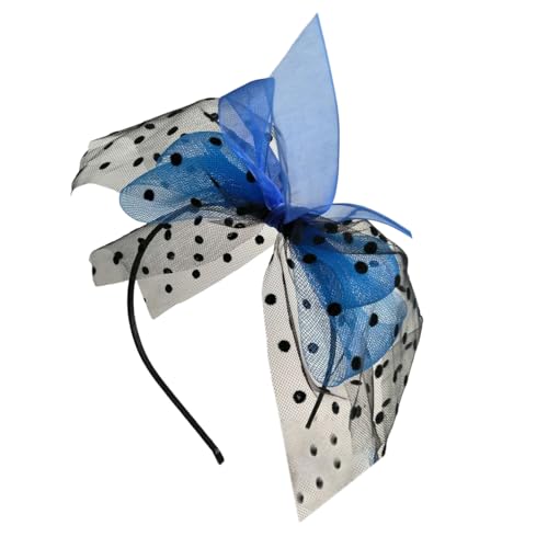 Vintage Dots Großer Mesh Bowknot Fascinator Stirnband Für Frauen Und Mädchen Party Hochzeitsveranstaltung Elegantes Haar Hoop Kopfstück von ZBIianxer