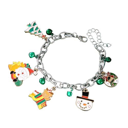 ZBIianxer Bells Charme Weihnachten Schmuck Einstellbare Länge Armband Weiches Ton Armband Accessoire Für Festliche Anlässe Und Event Alltag Holiday Charme von ZBIianxer