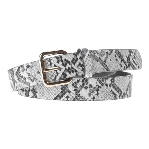 ZBIianxer Einfacher Unisex Taillengürtel Erwachsene Vintage Schlangenmuster PU Leder Modischer Gürtel Rechteckiger Schnalle Sicherheitskontrollen von ZBIianxer