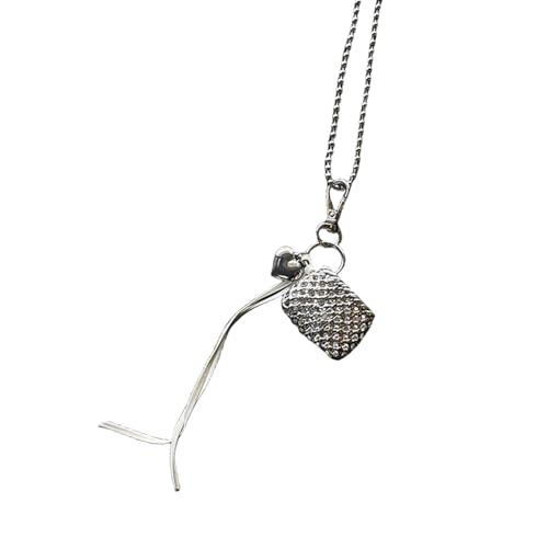 ZBIianxer Einzigartige Herzheizkette Accessoire Zeitgenössische Gewebte Taschenstile Halskette Mit Herz Und Leder Quasten Luxuriöser Stil Schmuckstil von ZBIianxer