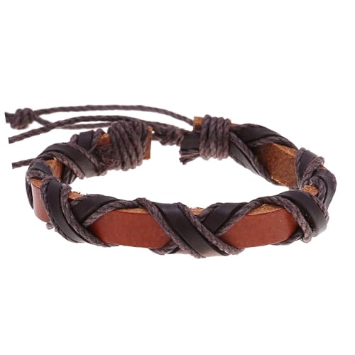 ZBIianxer Einzigartiges Handwerk Mit Robustem PU Lederarmband Für Männer Und Frauen Tragbares Schmuckzubehör Für Stilvolle Outfits von ZBIianxer