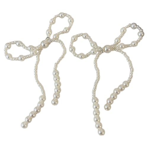 ZBIianxer Modische Perlen Clip Mode Accessoires Elegante Schmetterling Bowknot Designs Für Einzigartige Stile Täglich Kleidung Perlen Bowknot Schuhclips von ZBIianxer