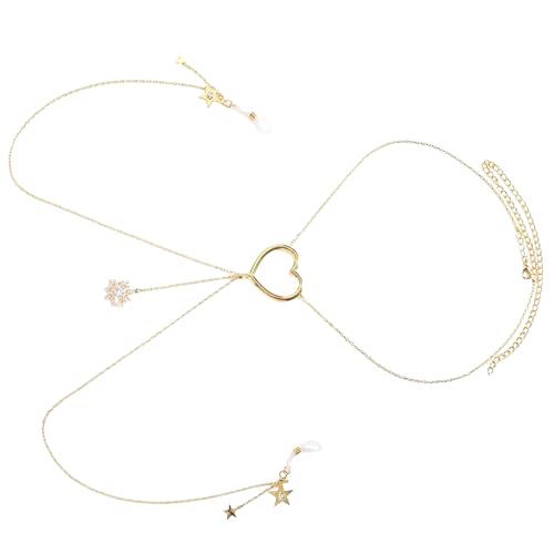 ZBIianxer Star Dangle Nicht Durchdringende Brustwarzen Ringe Körperkette Anhänger Herzkörperschmuck BH Körper Schmuck Kleidungszubehör Accessoires von ZBIianxer
