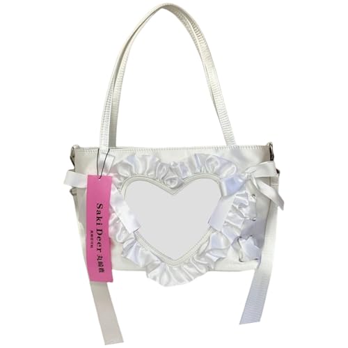 ZBIianxer Stilvolle Umhängetasche Herz Crossbody Body Schöne Itabag School Japanische Stile Messenger Für Pin Display Herz Schulter Japanischer Stil Messenger Itabag Schöne Crossbody von ZBIianxer