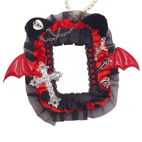 ZBIianxer Teufel Fledermausflügel Fotokartenhalter Mit Kettenanhänger Fledermausflügel Fotokartenetui Tasche Charm Schlüsselanhänger Dekoration Für Frauen ZBIianxer Teufel Fledermausflügel Fotokartenhalter Mit Kettenanhänger Fledermausflügel Fotokartenetui Tasche Charm Schlüsselanhänger Dekoration Für Frauen von ZBIianxer
