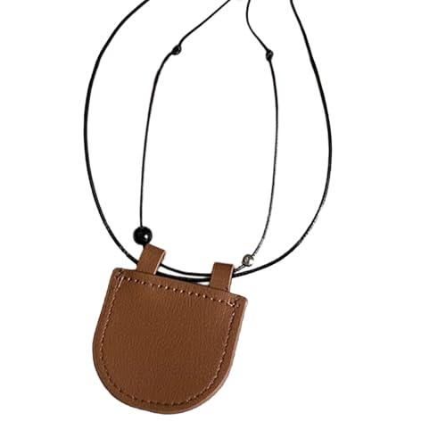 ZBIianxer Vintage Sturdy Leder Halskette Beutel Für Kopfhörer Und Münzlager Kleine Designs Für Modische Frauen Damen ZBIianxer Vintage Sturdy Leder Halskette Beutel Für Kopfhörer Und Münzlager Kleine Designs Für Modische Frauen Damen von ZBIianxer