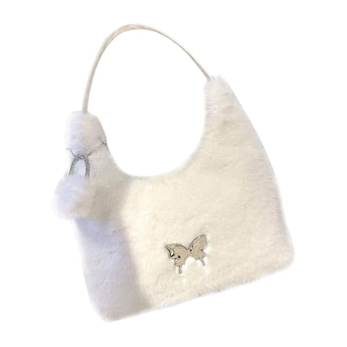 ZBIianxer Winter Pelzige Taschen Für Frauen Plüsch Fuzzy Umhängetasche Elegante Und Stilvolle Handtaschen Schmetterlingsdekoration Für Tägliche Gebrauch Frauen Fuzzy Handtasche ZBIianxer Winter Pelzige Taschen Für Frauen Plüsch Fuzzy Umhängetasche Elegante Und Stilvolle Handtaschen Schmetterlingsdekoration Für Tägliche Gebrauch Frauen Fuzzy Handtasche von ZBIianxer