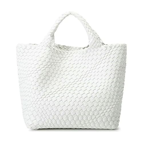 ZBJZUIMEI Strohtaschen Damen Shopper Handgefertigte Gewebte Umhängetasche Für Frauen Einkaufstasche Große Strandfahrten Und Geldbörsenbeutelbeutel-weiß ZBJZUIMEI Strohtaschen Damen Shopper Handgefertigte Gewebte Umhängetasche Für Frauen Einkaufstasche Große Strandfahrten Und Geldbörsenbeutelbeutel-weiß von ZBJZUIMEI