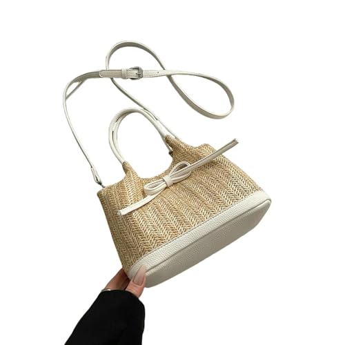 ZBJZUIMEI Strohtaschen Damen Shopper Kleine Stroh Crossbody Taschen Für Frauen Sommer Schultertasche Bogen Strandtaschen Handtaschen Und Geldbörsen-klein Weiß ZBJZUIMEI Strohtaschen Damen Shopper Kleine Stroh Crossbody Taschen Für Frauen Sommer Schultertasche Bogen Strandtaschen Handtaschen Und Geldbörsen-klein Weiß von ZBJZUIMEI
