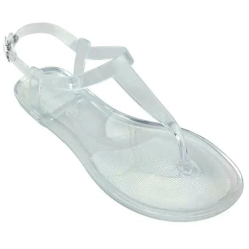 ZBJZUIMEI sandalen damen Frau Sommerschuhe Ladies Flats Outdoor Strand Freizeitrutsch Auf Frauen Süßigkeiten Farbe Komfort-klar-37 ZBJZUIMEI sandalen damen Frau Sommerschuhe Ladies Flats Outdoor Strand Freizeitrutsch Auf Frauen Süßigkeiten Farbe Komfort-klar-37 von ZBJZUIMEI