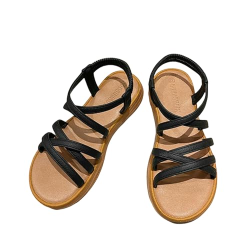 ZBJZUIMEI sandalen damen Frauen Klassiker Knöchelgurt Sommer Flache Schuhe Für Weiche Sohle Flats Lässige Sommerschuhe-schwarz-2-38 ZBJZUIMEI sandalen damen Frauen Klassiker Knöchelgurt Sommer Flache Schuhe Für Weiche Sohle Flats Lässige Sommerschuhe-schwarz-2-38 von ZBJZUIMEI