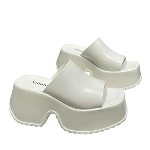 ZBJZUIMEI sandalen damen Punk Chunky Heels Mules Schuhe Für Frauen Nietplattform Slide Offene Sommerstraße Goth Strandschuhe-weiss-40 ZBJZUIMEI sandalen damen Punk Chunky Heels Mules Schuhe Für Frauen Nietplattform Slide Offene Sommerstraße Goth Strandschuhe-weiss-40 von ZBJZUIMEI