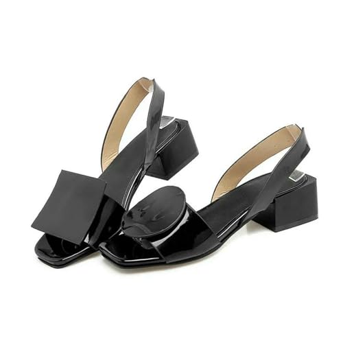ZBJZUIMEI sandalen damen Schwarze Weiße Frauen Schuhe Sommerquadratische Absätze Auf Bürodamenschuhe Rutschen-schwarz-36 ZBJZUIMEI sandalen damen Schwarze Weiße Frauen Schuhe Sommerquadratische Absätze Auf Bürodamenschuhe Rutschen-schwarz-36 von ZBJZUIMEI