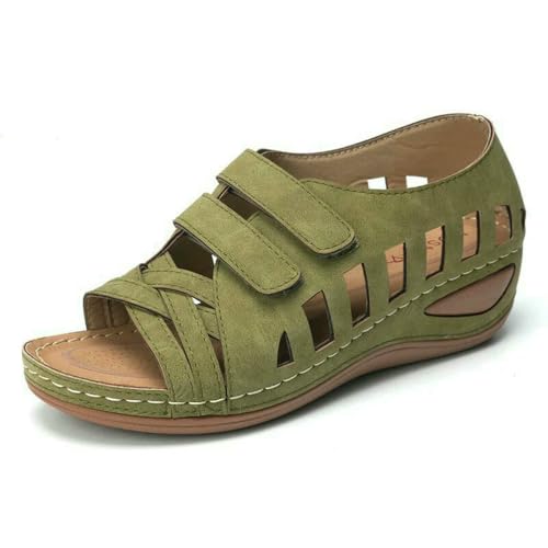 ZBJZUIMEI sandalen damen Sommerschuhe Frauen Weiche Vintage-sandalen Anti-rutsch Bequeme Wandeln-grün-43 ZBJZUIMEI sandalen damen Sommerschuhe Frauen Weiche Vintage-sandalen Anti-rutsch Bequeme Wandeln-grün-43 von ZBJZUIMEI
