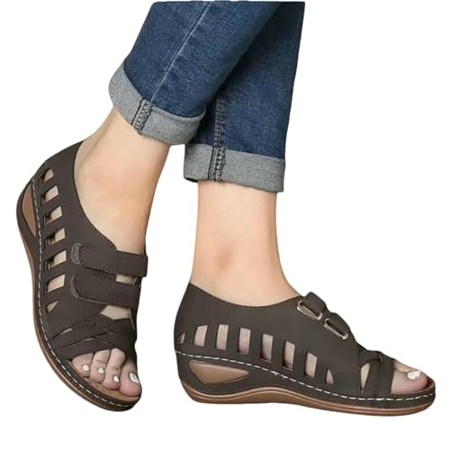 ZBJZUIMEI sandalen damen Sommerschuhe Frauen Weiche Vintage-sandalen Anti-rutsch Bequeme Wandeln-kaffee-42 ZBJZUIMEI sandalen damen Sommerschuhe Frauen Weiche Vintage-sandalen Anti-rutsch Bequeme Wandeln-kaffee-42 von ZBJZUIMEI