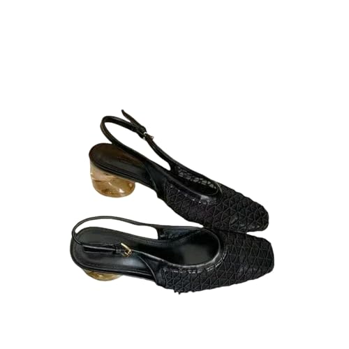 ZBJZUIMEI sandalen damen Square Toe Mid-heel Komfortable Schnalle Sexy Bankettgitter Atmungsaktiven Einzelschuhen Für Frauen-schwarz-37 ZBJZUIMEI sandalen damen Square Toe Mid-heel Komfortable Schnalle Sexy Bankettgitter Atmungsaktiven Einzelschuhen Für Frauen-schwarz-37 von ZBJZUIMEI