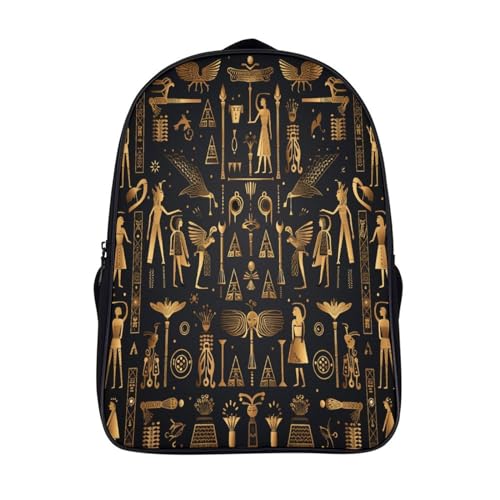 Ancient Egypt Mädchen Rucksack Ägyptische Mythologie Schultasche Für Kinder Einstellschnalle Schulrucksack Lässiger Tagesrucksack Laptop Rucksack Reisetasche Für Mädchen Jungen 16inch von ZBOLI