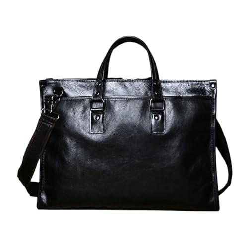 ZBWWBZZ Herren Aktentaschen Handtaschen Echtes Leder Messenger Schultertaschen Computer Tragetaschen Laptop Taschen von ZBWWBZZ