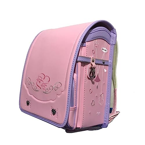 ZCBYBT Große Kapazität PU-Leder Leichter Rucksack Japanische Schultaschen Für Jungen Mädchen Randoseru Ransel,#5,35 * 26 * 19cm von ZCBYBT