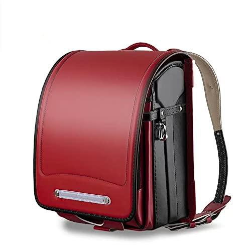 ZCBYBT Ransel Randoseru PU-Leder-Japanische Kasten-Schultasche Automatischer Verschluss-Leichter Rucksack Für Mädchen-Jungen, 27 * 19 * 35Cm,#3 von ZCBYBT