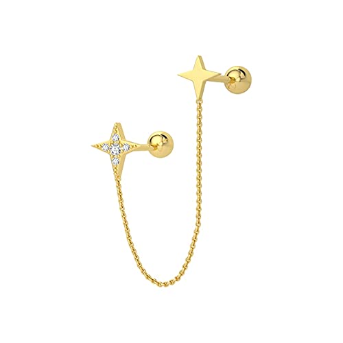 1pc Butterfly Star Stud Ohrringe für Frauen durchdringende Ohrringschmuck von ZCCZJS