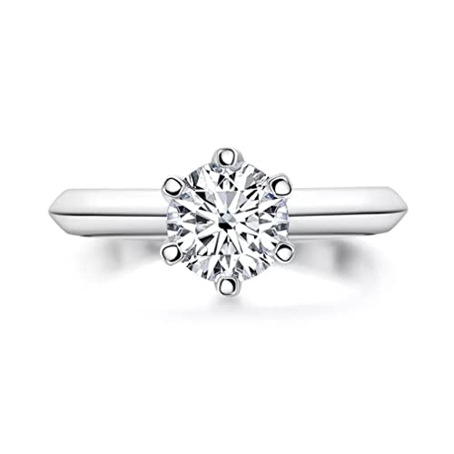 2 Karat Moissanite Eheringe für Frauen 925 Sterling Silber Schmuckgeschenk von ZCCZJS