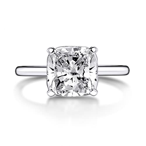 925 Sterling Silber 3 Karat Kohlenstoff Diamant Eheringe für Frauen funkelnde Verlobung Schmuck Geschenke von ZCCZJS
