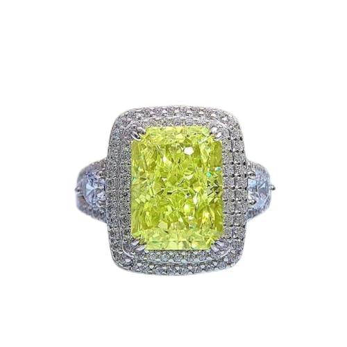 925 Sterling Silber 8 * 11mm Olivengrün -Carbon -Diamantringe für Frauen funkelnde Hochzeit Schmuck von ZCCZJS