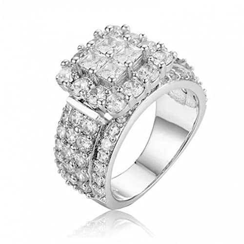 925 Sterling Silber Cut Diamond Eheringe für Frauen Schmuck Geschenk von ZCCZJS