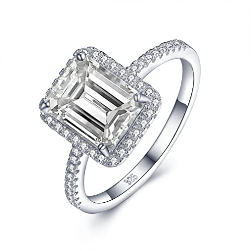 925 Sterling Silber Ehering 1ct Emerald Cut Zirkon Schmuck Engagement Diamantringe für Frauen Geschenk 925 Sterling Silber Ehering 1ct Emerald Cut Zirkon Schmuck Engagement Diamantringe für Frauen Geschenk von ZCCZJS