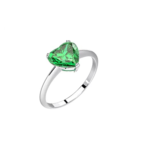 925 Sterling Silber Eheringe Sparkling Topaz Aquamarin Ruby Carbon Diamond Heart Schmuck Schmuck von ZCCZJS