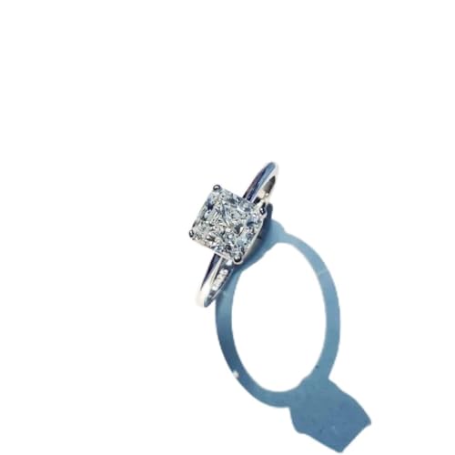 925 Sterling Silber Sparkling Square Carbon Diamond Eheringe für Frauen Engagement Schmuckgeschenke von ZCCZJS
