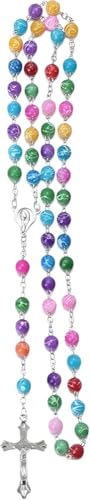 Accessoires 925 Sterling Silber Religiöser Rosenkranz Halskette für Frauen und Männer - 1PC Catholic Cross Rosenkranzperlen Anhänger religiöse runde Kristallperlen Halskette, Jungfrau Maria Jesus Accessoires 925 Sterling Silber Religiöser Rosenkranz Halskette für Frauen und Männer - 1PC Catholic Cross Rosenkranzperlen Anhänger religiöse runde Kristallperlen Halskette, Jungfrau Maria Jesus von ZCCZJS